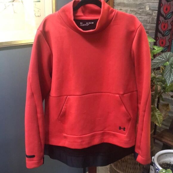 Plus Size Under Armour Pumpkin Orange Scuba Turtleneck Sweatshirt, 2X - Picture 3 of 11